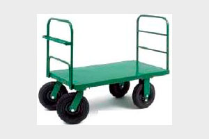 Carro Plataforma Aço 800KG com Rodas Pneumáticas e Abas