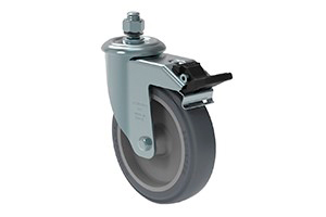 Rodízio Giratório 4” com Freio 110kg (Parafuso)