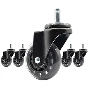 Rodízio HGA 310 GEL RD 3” Silicone Fumê